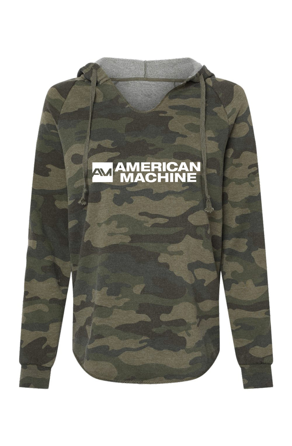 American Machine Womens Lightweight Camo Hooded Sweatshirt