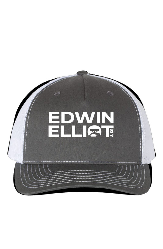Edwin Elliott Richardson 112 Five Panel Trucker Cap (Charcoal/White)